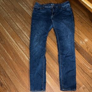 Dark Wash Skinny Jeans - Classic Blue Denim